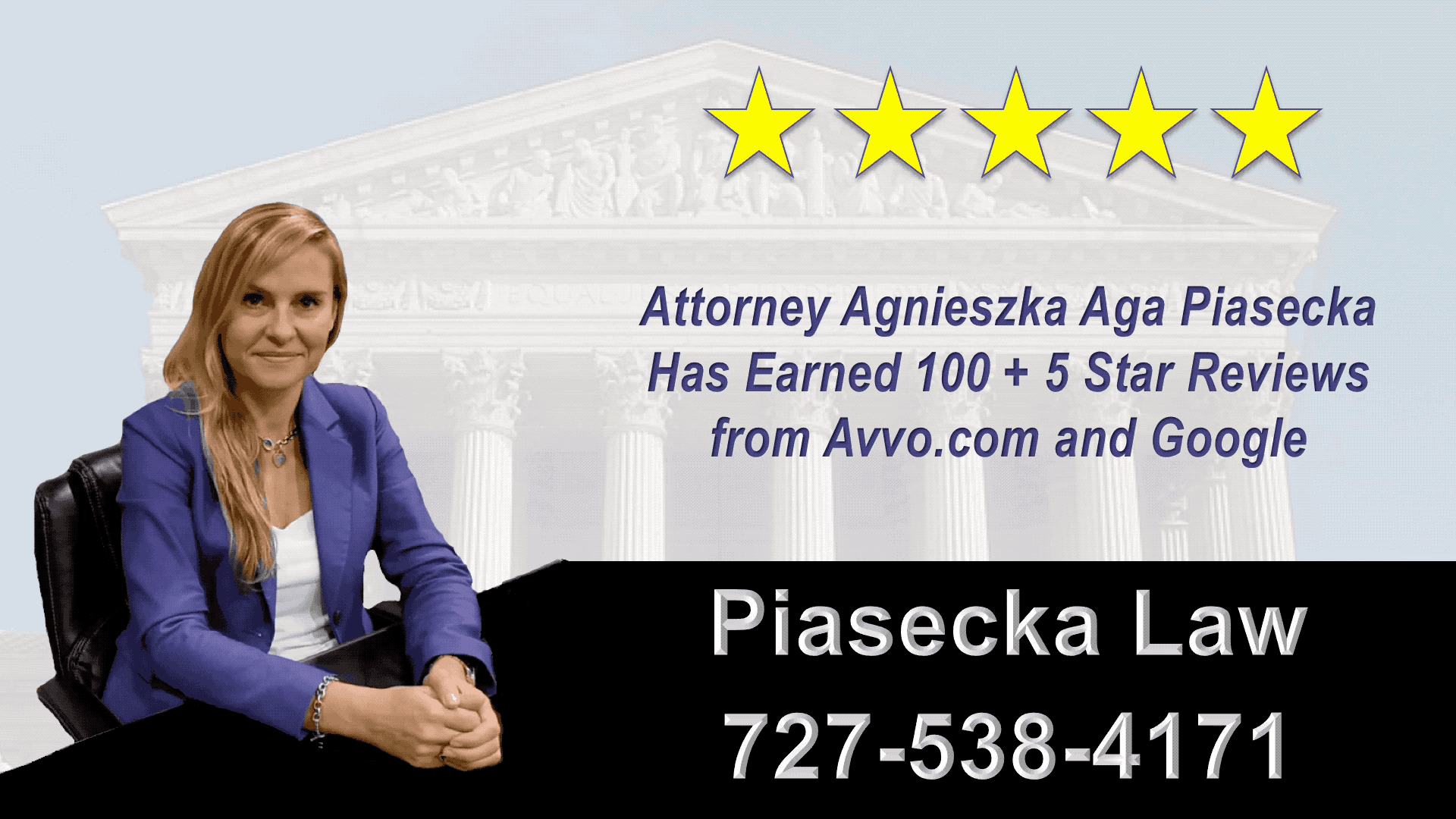 100+ Reviews Attorney Lawyer Agnieszka Aga Piasecka Law GIF
